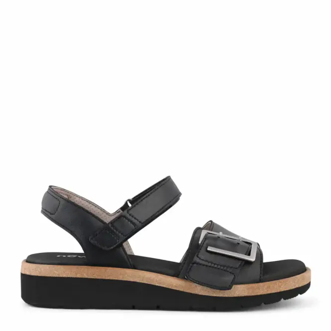 Hovedbilde Sandal with adjustable velcro and buckle Black
