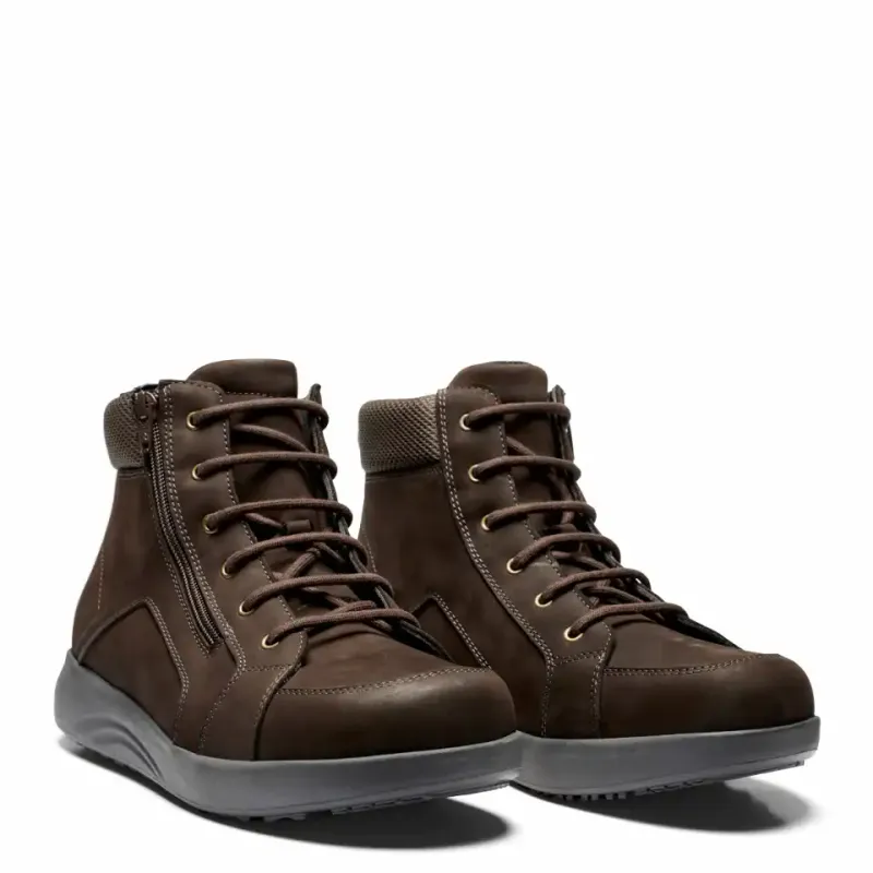 Boot with lace and zipper